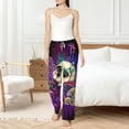 thumbnail image 5 of Uemuo Mushrooms and Skull Pattern Women's Wide Leg Palazzo Lounge Pants with Pockets Light Weight Loose Comfy Casual Pajama Pants-Medium, 5 of 9