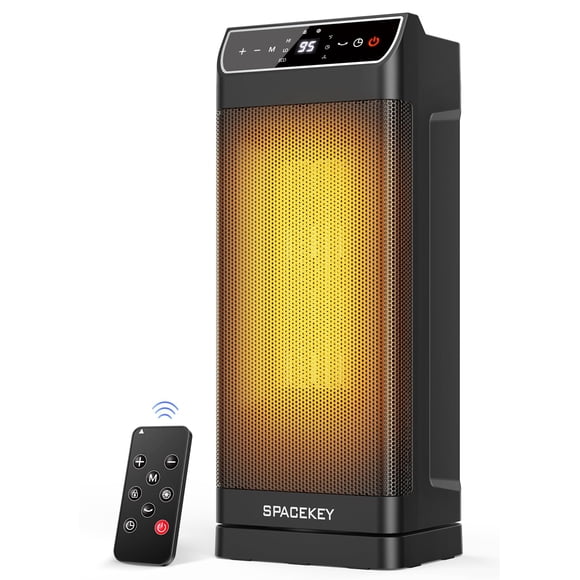 Calentador Space Heater Spacekey Electric con termostato de 1500 W (negro)