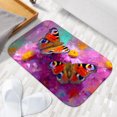 thumbnail image 2 of 1pc Two Butterflies Absorbent Non-Slip Bathroom Thickened Flannel Rug Decor,Soft,Quick Drying,Suitable For Indoor/outdoor Use,Bathrooms,Bedrooms,Kitchens,Terrace,Laundry Rooms,16"x24", 2 of 9
