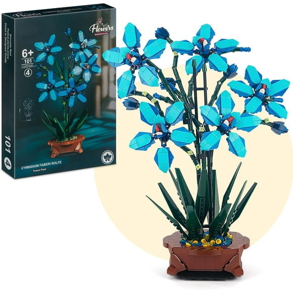 Orchid Plant Building Kit 1097 Pieces Bonsai Home Decor Office Compatible with Lego Birthday Gift Christmas Gift
