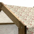 thumbnail image 5 of Rose Pet House, Rustic Pattern with Floral Stems Old Fashion Design Classical Feminine, Outdoor & Indoor Portable Dog Kennel with Pillow and Cover, 5 Sizes, Pale Yellow Dark Coral, by Ambesonne, 5 of 5