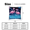 thumbnail image 5 of Flamingo Patterns - Set of 2, Available in 16x16, 18x18, and 20x20 Inches for Various Occasions, Sofa, Bed, Chair - Includes Pillow Inserts, Cushion Covers, Decorative Pillows, 5 of 6