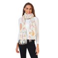 thumbnail image 2 of FORMRS Womens Scarf Winter Soft Long Big Warm Shawls Wrap Tassel Scarves, Pink Easter Eggs, 2 of 9