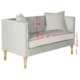 thumbnail image 6 of SAFAVIEH Sarah Modern Tufted Settee Loveseat with Pillows, Grey, 6 of 7