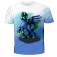 thumbnail image 1 of Verano niñas 3-14 años unicornio camiseta 3d estampado lindo dibujos animados poliéster Tops manga corta camisetas Kids6T Gao Jinjia LED, 1 of 2