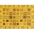 thumbnail image 1 of Ahgly Company Machine Washable Indoor Rectangle Oriental Yellow Modern Area Rugs, 7' x 9', 1 of 4