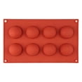thumbnail image 2 of 8-Cavity Semi-Circle Linked Cavity Silicone Cake Mold, Food-Grade Non-Stick Baking Tray for Dessert Making, Heat & Cold Resistant Silicone Bakeware for Kitchen Baking, 2 of 7