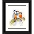thumbnail image 1 of Shefranov, Olga 20x24 Black Ornate Wood Framed with Double Matting Museum Art Print Titled - Birds on a Branch, 1 of 4
