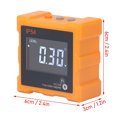 thumbnail image 5 of Digital Angle Finder with 4x90° LCD Display & Strong Magnetic Base, Digital Level for Precise Measurement, Digital Angle Gauge Inclinometer with 1300mAh Orange, 5 of 8