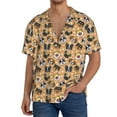 thumbnail image 3 of Haiem Cute Dogs Head Men's Casual Shirts Short Sleeve Button Down Shirts Fashion Textured Summer Beach Shirt-3X-Large, 3 of 7