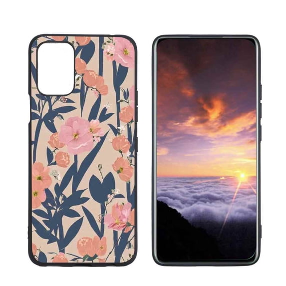 Japanese-Vintage-Floral-Bohor-2 Phone Case, Degined for LG K42 Case Men Women, Flexible Silicone Shockproof Case for LG K42