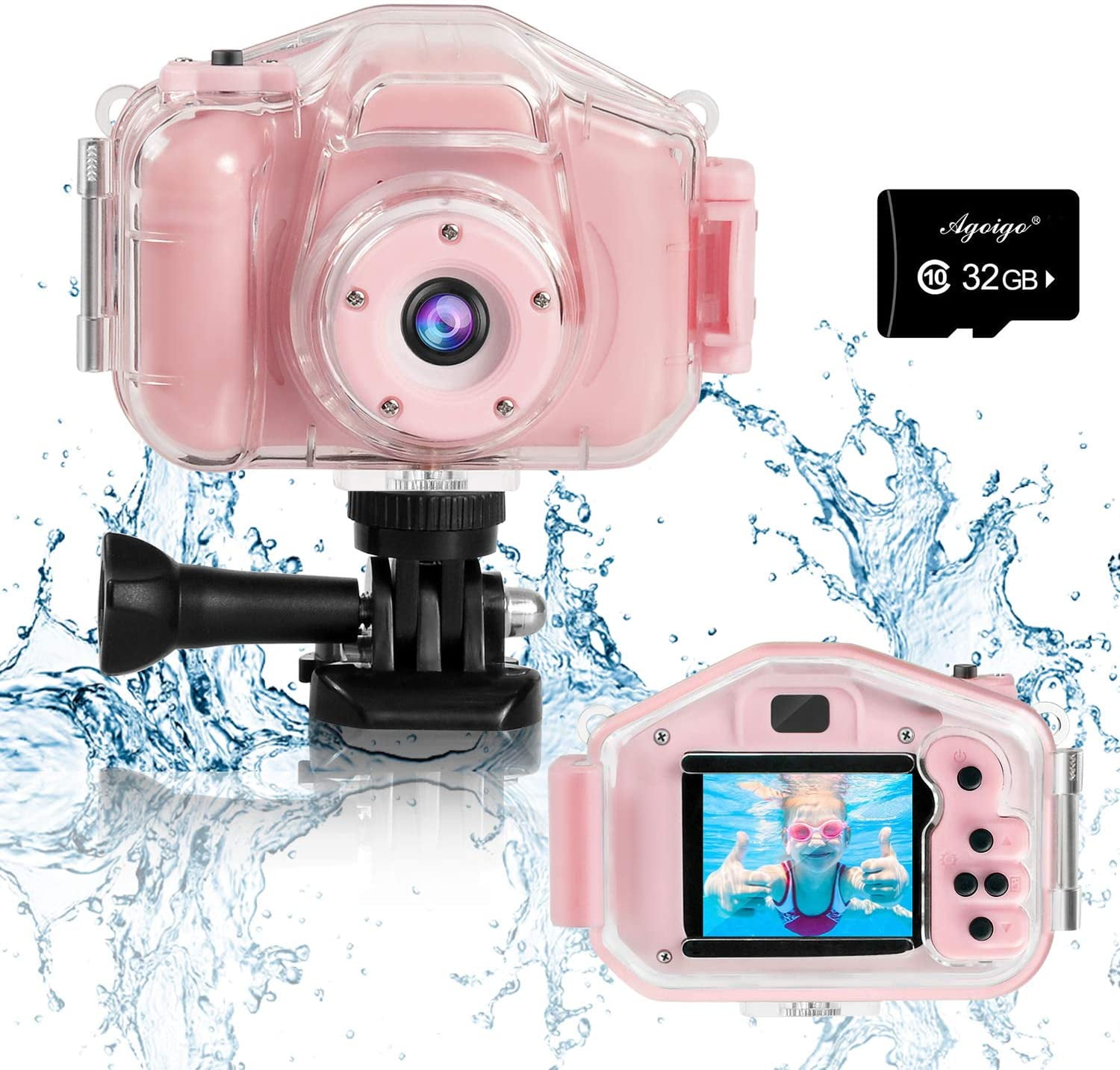 Agoigo Kids Waterproof Camera Toys for 3-12 Year Old Boys Girls ...