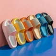 thumbnail image 2 of Summer Slides Slippers Platform Beach Sandals Unisex Slippers Quick Drying-38-39-black, 2 of 5