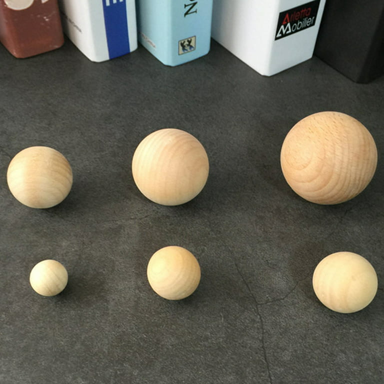 15/20/25/30/35/40mm Hardwood Balls Natural Unfinished Round Wooden Ball for Balls  Crafts
