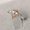thumbnail image 4 of HeartsAndYou 1.6ct Natural Morganite Diamond Ring Milgrain Trilogy 100% 14k SOLID White Gold, 4 of 8