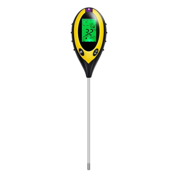 Labymos 4-in-1 Digital Soil pH Meter Moisture Meter PH Levels Temperature Sunlight Intensity Tester Large