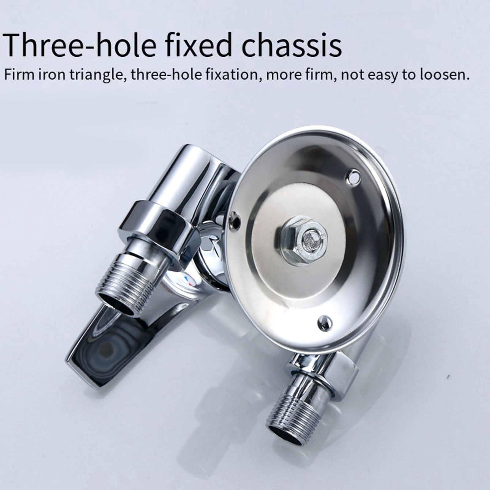 Chrome Deck Mount Shower Mixer Taps for Bathroom- Hot& Cold Mixing