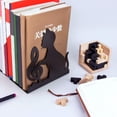 thumbnail image 4 of Librería 2 Piezas, Librerías, Metal Negro, Librería Librería, Diseño Geométrico, Antideslizante Xemadio WL-00365, 4 of 7