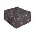 thumbnail image 1 of Dragonfly Rectangle Pouf, Different Colored Silhouettes with a Pair of Wings on Dark Background, Under Desk Foot Stool for Living Room Office Ottoman with Cover, 25", Multicolor, by Ambesonne, 1 of 4