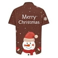 thumbnail image 4 of Elvqul Mens Button up Shirts Christmas Short Sleeve Graphic Baggy Shirts for Men, 4 of 5