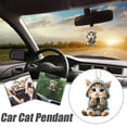 thumbnail image 3 of 2D Car Pendant Hanging Ornament With Chain Realistic Animal Shaped Rearview Decor Accessories Hanging Interior Mirror Car, 3 of 9