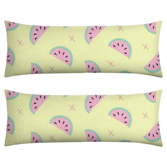 Watermelon Lovers Body Pillowcase 20x54 - Full-Length Support, Cozy Fabric with Zipper for Sleeping & Lounging
