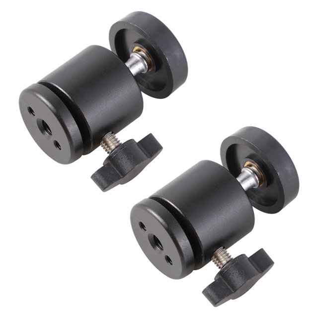 SHISUYAN 2 Pcs 360 Degrees Mini Tripod Head Tripod Ball Head 1/4" Threaded Camera Tripod Holder
