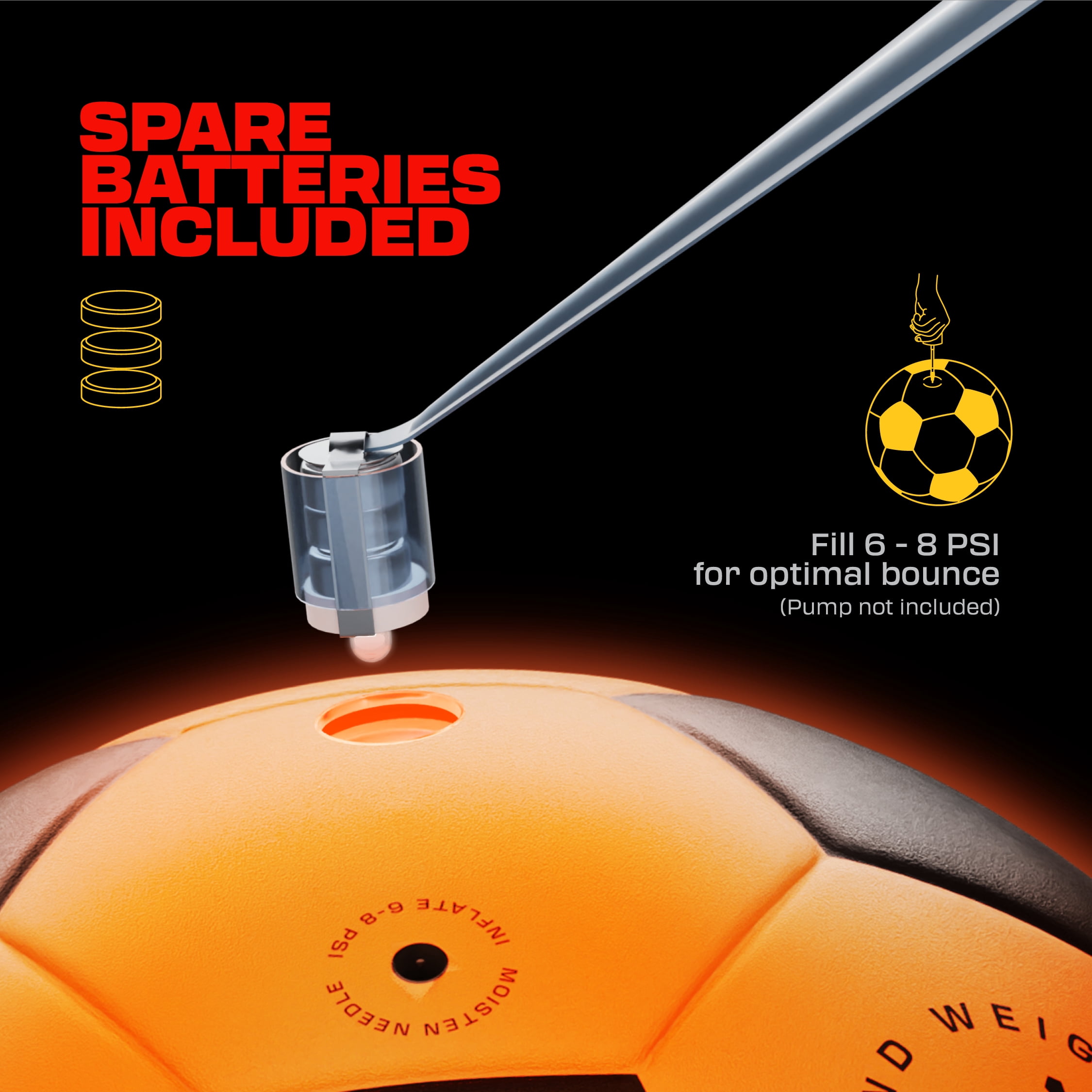 Light Up Soccer Ball - Glow in the Dark - NO 5