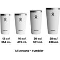thumbnail image 4 of Hydro Flask Gobelet en Acier Inoxydable 20 Oz Tout Autour avec Couvercle à Pression Résistant aux Fuites, Noir, 4 of 8