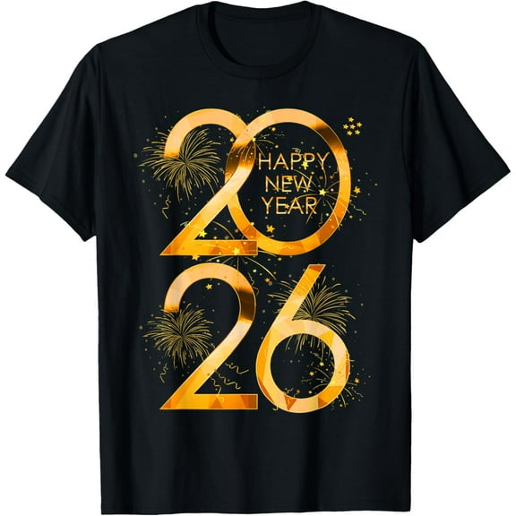 Happy New Year Party Supplies 2026 Family Matching Fireworks T-Shirt TShirt