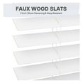 thumbnail image 4 of Cordless, 2 Inch Faux Wood Blind, 47" Wide x 60" Long, Window Blinds, Blinds & Shades, Blinds for Indoor Windows, Smooth, Bright White - 47" x 60",Bright White, 4 of 6