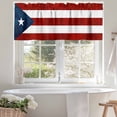 thumbnail image 4 of Puerto Rico Valances for Windows, 54 x 18in, Flag, Patriots, Palm Leaves Rod Pocket Kitchen Valance Curtain Light Filtering Window Treatments for Living Room Bedroom, 1 Panel, 4 of 7