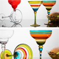 thumbnail image 4 of Creative Margarita Wine Glasses 270ml Handmade Colorful Cocktail Cup Europe Goblet, 4 of 5