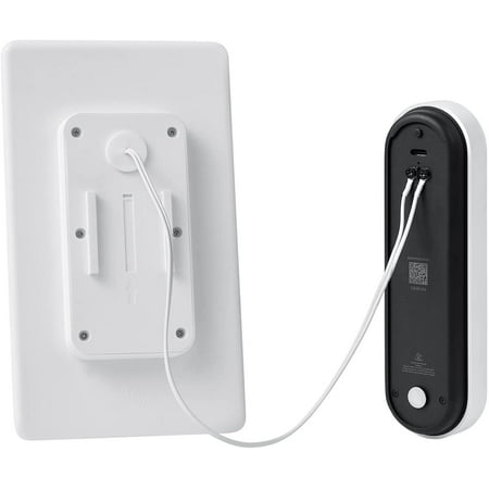 Wasserstein - Mountable Solar Panel for Google Nest Doorbell (battery) - White