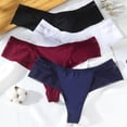 thumbnail image 6 of Iyufng Women Low Rise Breathable Thong Underwear Elastic Waistband Seamless Stretch Invisible Daily Intimates Panties, 6 of 6