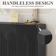 thumbnail image 4 of 47-inch Accent Sideboard Cabinet with Cloud Relief Design and 3 Doors, Black, 4 of 7