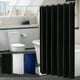thumbnail image 1 of Cortina de Ducha Moderna para Baño - 180 X 180 Cm, Tela de Poliéster Repelente Al Agua con Dobladillo con Peso - Incluye 12 Ganchos - Negro, Blanco o Azul, 1 of 7
