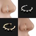 thumbnail image 4 of Nose Ring Rhinestones Decorative Fashion Nostril Piercing Jewelry Nose Hoop, 4 of 10
