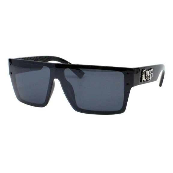 Locs Sunglasses – Men’s Square Flat Top Shades Black Frame Category 3 UV400 Lens