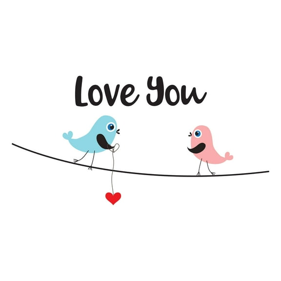 Children Love You Cute Cartoon Wall Decal Decoration Inspirational Decal Wall Quote Love Wall Art Lasts Years and Easily Removable - Size: 40 In(W) x 20 In(H)