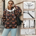 thumbnail image 6 of FOR U DESIGNS Colorful Rooster Zip Up Hoodie Women Cardigan Oversized Comfy Hoodies Size 4XL Long Sleeve Sweatshirt Hooded Jackets for Women with Zipper Sportswear Winter, 6 of 7