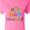 thumbnail image 4 of Inktastic Easter Hip Hop Hooray with Eggs and Carrot Women's T-Shirt, 4 of 5