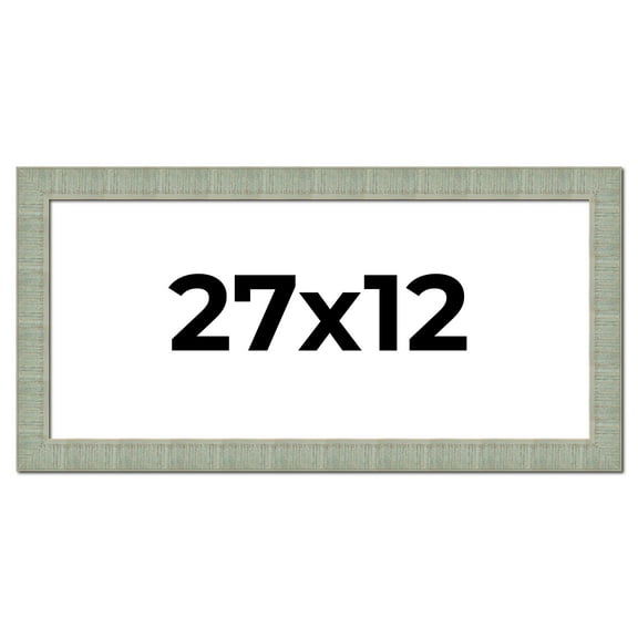 27x12 Frame Green Desert Pear Solid Wood Picture Frame | 1.625 Inch Moulding Width | Interior Frame