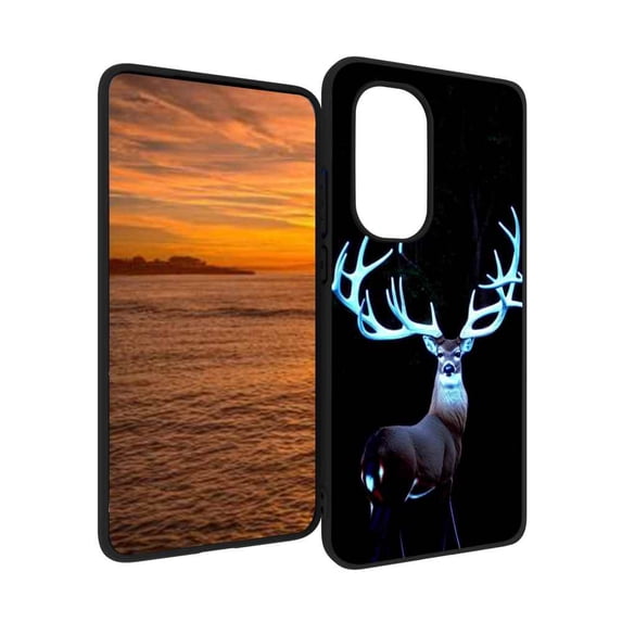 Compatible with Motorola Moto Edge 2022 Phone Case, deer-animal1-21 Case Silicone Protective for Teen Girl Boy Case for Motorola Moto Edge 2022