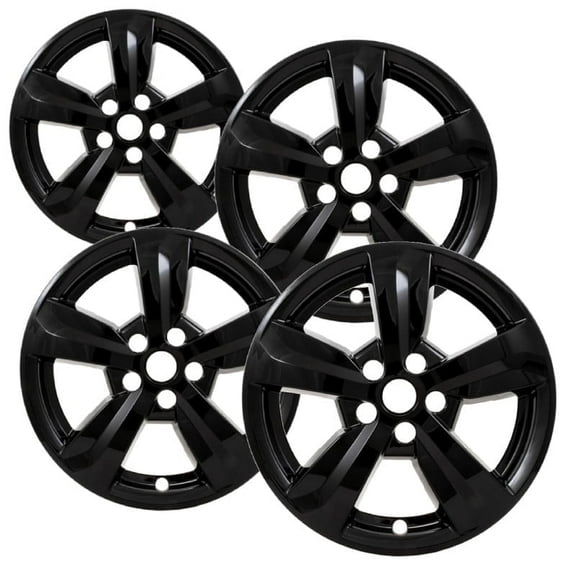 Set of 4 17 inch Gloss Black ABS Wheel Skins Compatible with 2021 - 2025 Kia Sorento LX Impostors for 52910R5120 Wheel Series