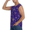 thumbnail image 3 of Fotbe Men's blue purple Snowflake Print Men's Sleeveless Muscle Tank Tops Casual T-Shirts for Gym Workout Beach-X-Large, 3 of 8