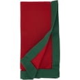 thumbnail image 4 of Fennco Styles Two-Tone Hemstitch Cloth Napkins 20" W X 20" L, Set of 4 - Red Contrast Border Design Dinner Napkins for Everyday Use, Banquets, Family Gatherings and Special Events …, 4 of 4