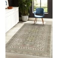 thumbnail image 4 of Bohemian Area Rug with Non-Slip Backing, Ethnic and Asian Design Mandala Inspired Boho Art Flower Blossoms, Quality Carpet for Bedroom and Dorm Room, 4' X 5.7', Pale Almond, by Ambesonne, 4 of 6