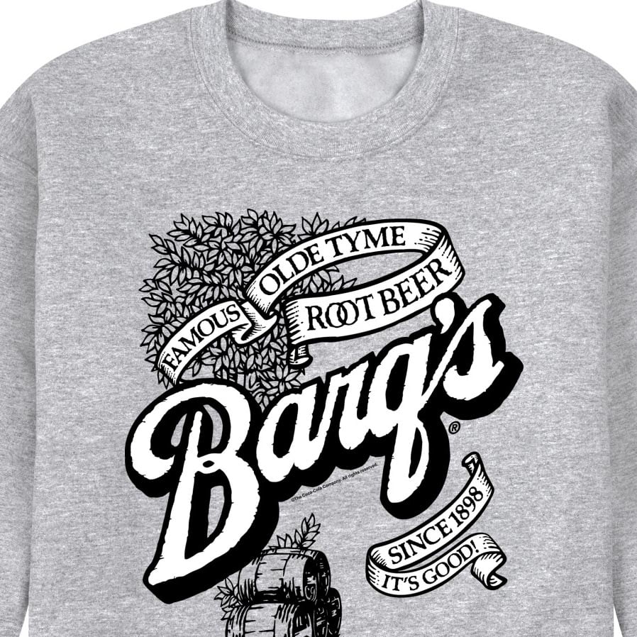 Barq's - Iconic Drinks & Beverages - Famous Olde Tyme Root Beer - Men's Crew Neck Fleece Pullover