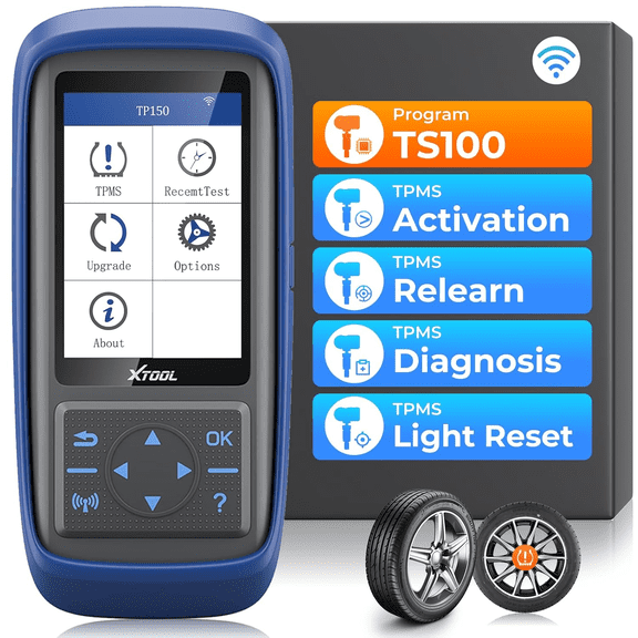 2026 XTOOL TP150 TPMS Pr0gramming Tool, TPMS Relearn Tool, Activate/Relearn All Known TPMS Sensors (315/ 433MHz), Program XTOOL TS100 Pro Sensors, TPMS Reset Diagnosis Tool